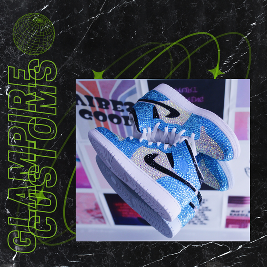 Rhinestone Covered AJ1 Mid